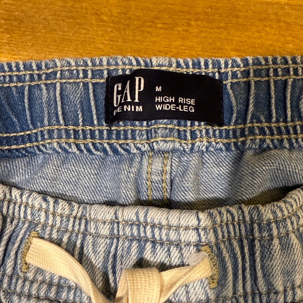 GAP Blue High Rise Wide-Leg Denim